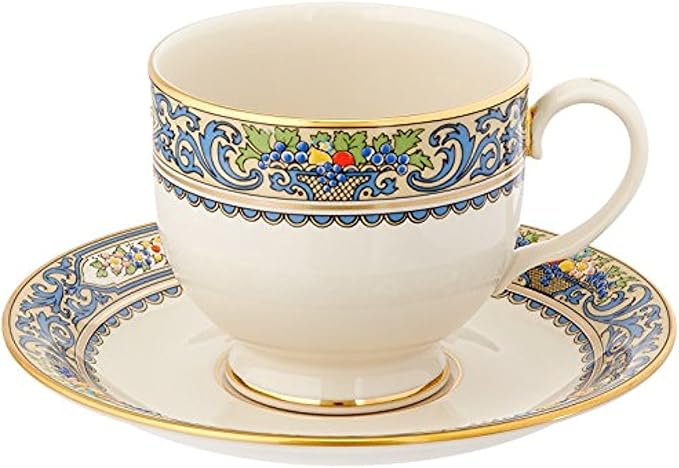 Lenox Autumn Porcelain 5-Piece Fall Dinnerware Set for 1 | ceramic, dishwasher safe | chip resistant, plates and bowls sets for kitchen and dining | 10.5 inch plate