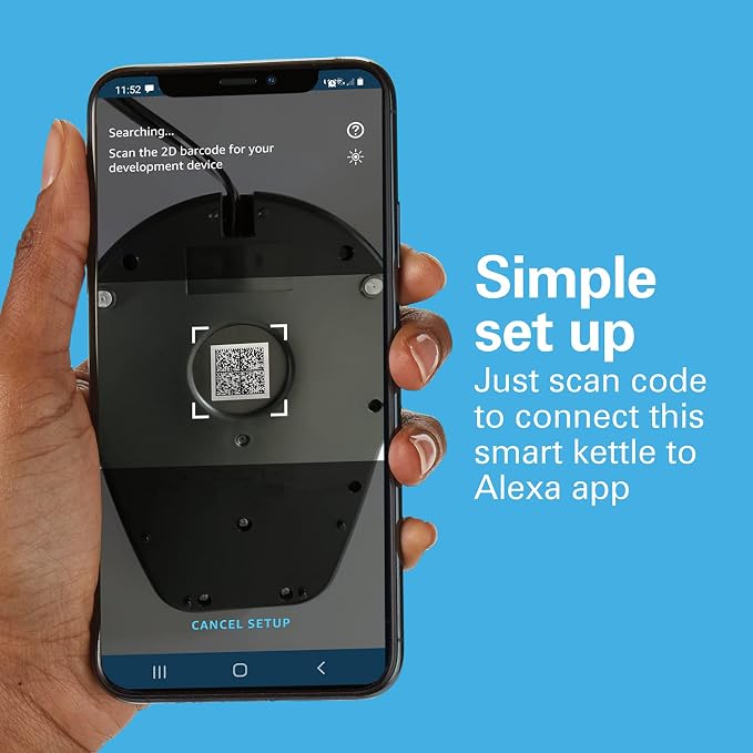 Hamilton Beach Smart Electric Tea Kettle & Water Boiler, Works with Alexa, 1.7 Liter, Fast Boiling 1500 Watts, Cordless, Keep Warm, Auto-Shutoff & Boil-Dry Protection, Stainless Steel (41036)