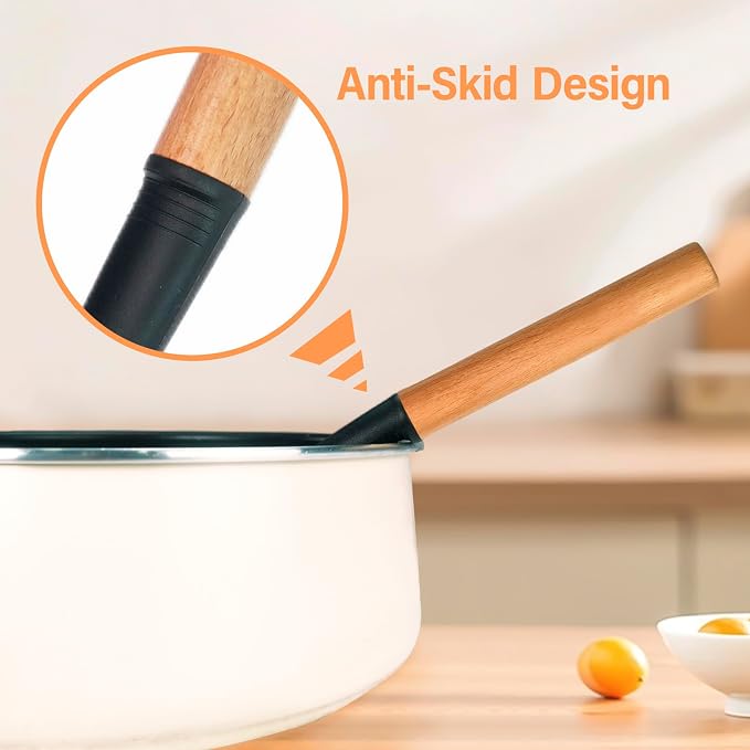 4PCS Silicone Cooking Utensils Set, Large Nonstick Spatula Spoons Set with Wooden Handle, Silicone Cooking Spatula Set, Heat Resistant Solid and Slotted Turners, Serving Spoon(Black)