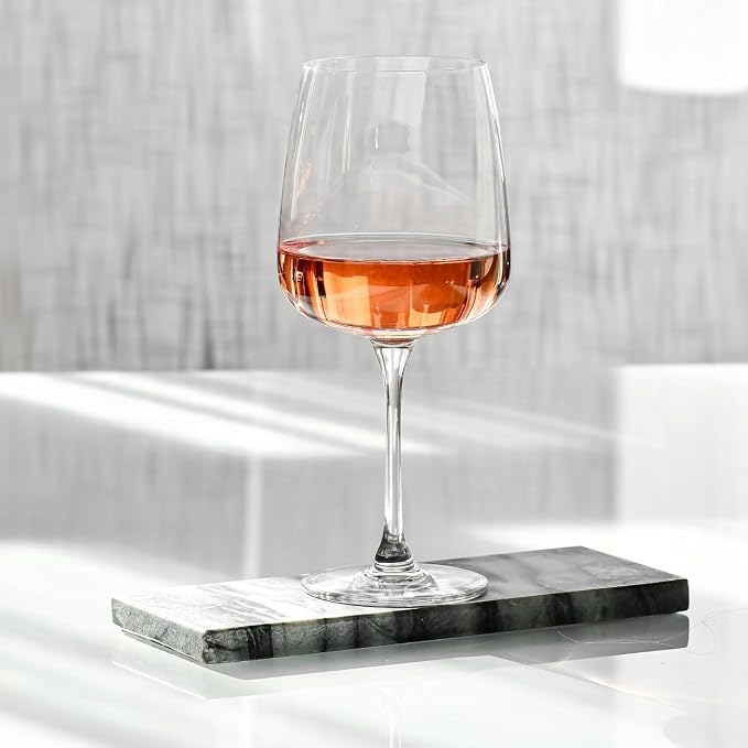 Krosno White Wine Glasses Set of 4, 16.2 oz, Modern Collection | Red Wine Glasses, Rosé, Cocktails, Aperol, Water, Glass, Lead-Free Crystal, Dishwasher Safe, Idea Reaglo
