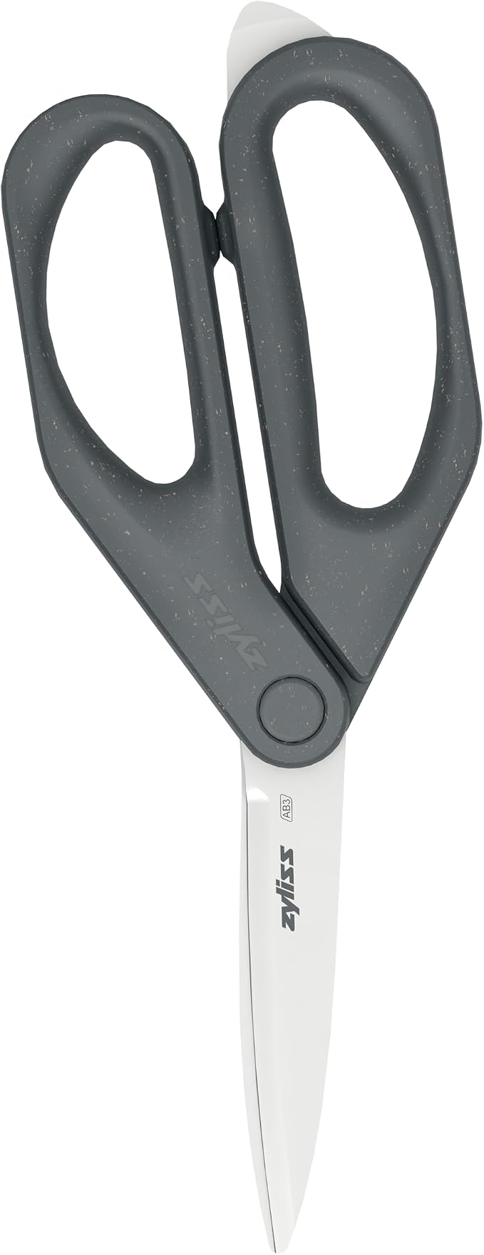 Zyliss Household Scissors – Multi-Purpose Stainless Steel Kitchen & Home Shears with Built-in Box Cutter – Wheat Straw Handle, Dishwasher Safe, Everyday Cutting Tool, 5-Year Guarantee