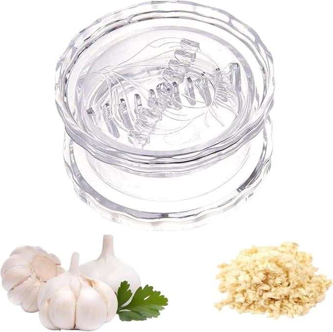 1PCS Clear Manual Garlic Twister and Ginger Mincer Tool,multi-functional Mincer & Grinder for Garlicfor Garlic, Onion, Ginger