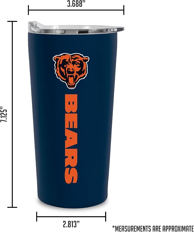 Rico Industries NFL Football Soft Touch, Easy Grip Tumbler