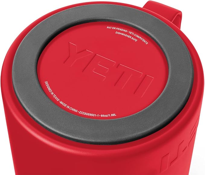 YETI Rambler 64 oz. French Press Coffee Maker, with GroundsControl Filter, Rescue Red
