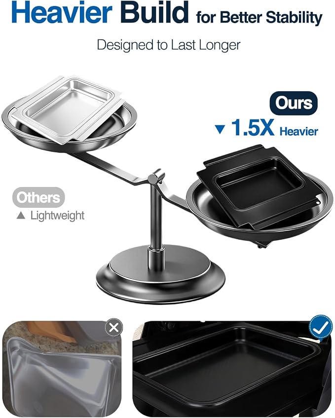 80580 Catch Pan for Weber Grills, Grease Tray Catcher for Weber Q200 Q220 Q240 Q300 Q320 & Q2000 Q3000 Series Grills, Drip Pans for Weber Replacement 80580 41877