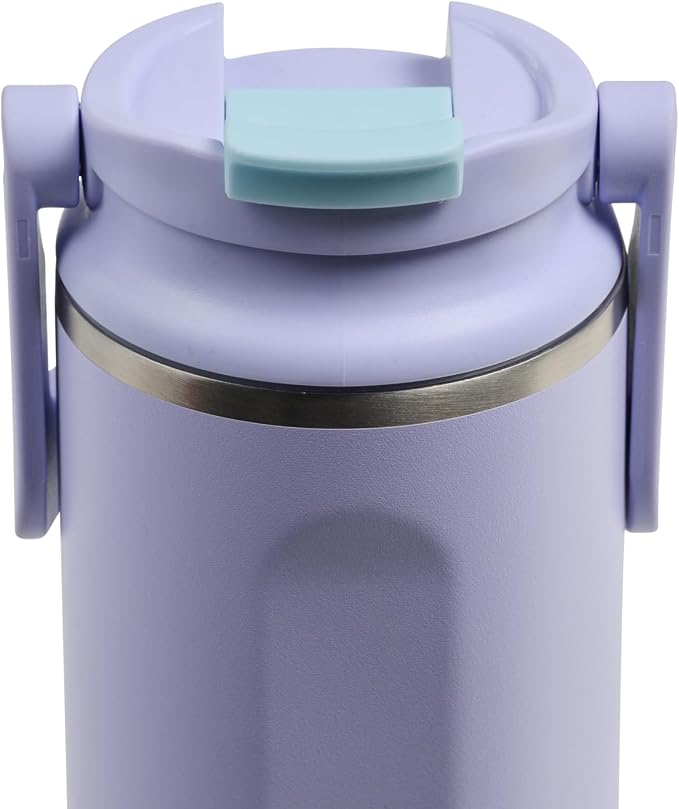Igloo, 20 oz FlipNSip Tumbler, Reusable Travel Mug, Stainless Steel Insulated Hydration Cup for Hot & Cold Beverages, Lilac