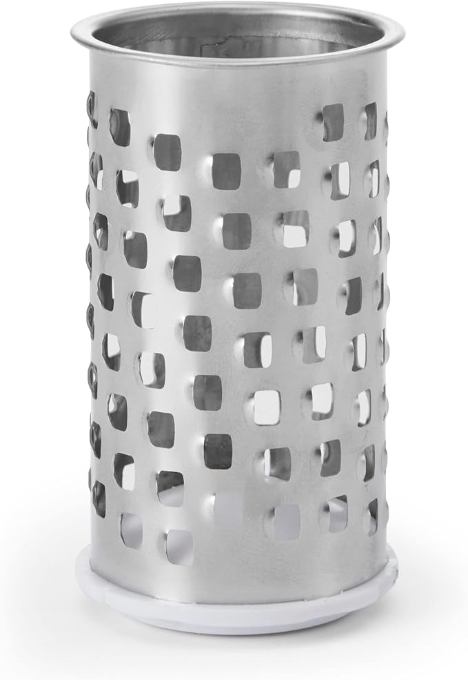 Farberware Pro Rotary Cheese Grater, Hand Crank Parmesan Grater with Stainless Steel Drum, Ergonomic Handle, Dishwasher Safe, White