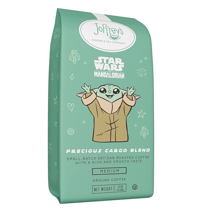 Joffrey's Coffee - Star Wars The Mandalorian - Precious Cargo Blend, Star Wars Licensed Coffee Collection, Artisan Medium Roast, Rich & Smooth Taste, Brew or French Press (Ground, 11oz)