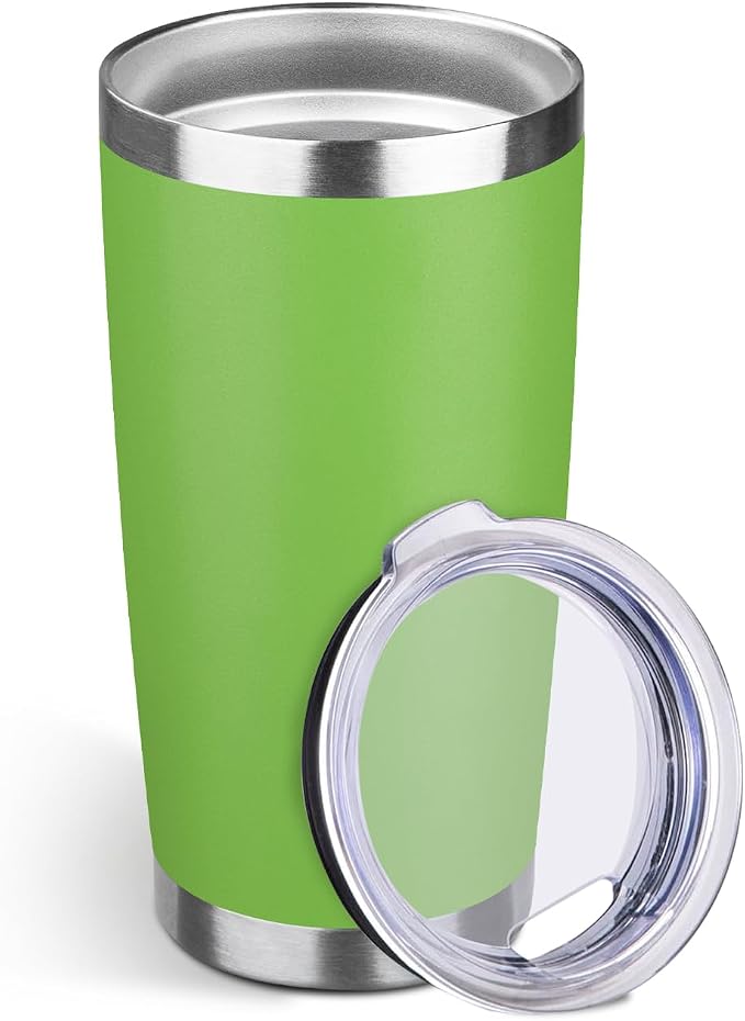 StarSpeed 20oz Stainless Steel Travel Coffee Tumbler,Apple Green | Travel Coffee Mug,Spill-proof Lid,Double Wall,BPA-free Travel Cups,Insulated Cup Fits Car Cupholders