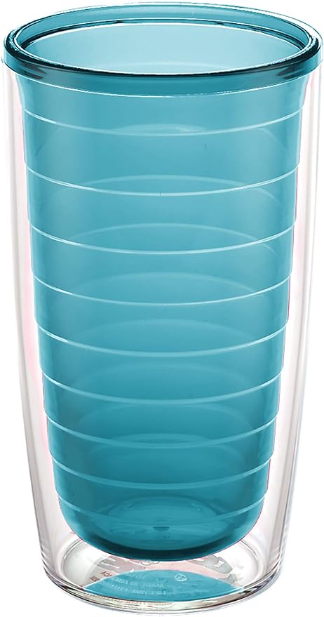 Tervis Clear & Colorful Tabletop Made in USA Double Walled Insulated Tumbler Travel Cup Keeps Drinks Cold & Hot, 16oz, Blue Moon | Made in USA, Double-wall Insulated, Shatterproof, BPA-Free, Dishwasher Safe, Fits Most Cupholders, Gifts under $20