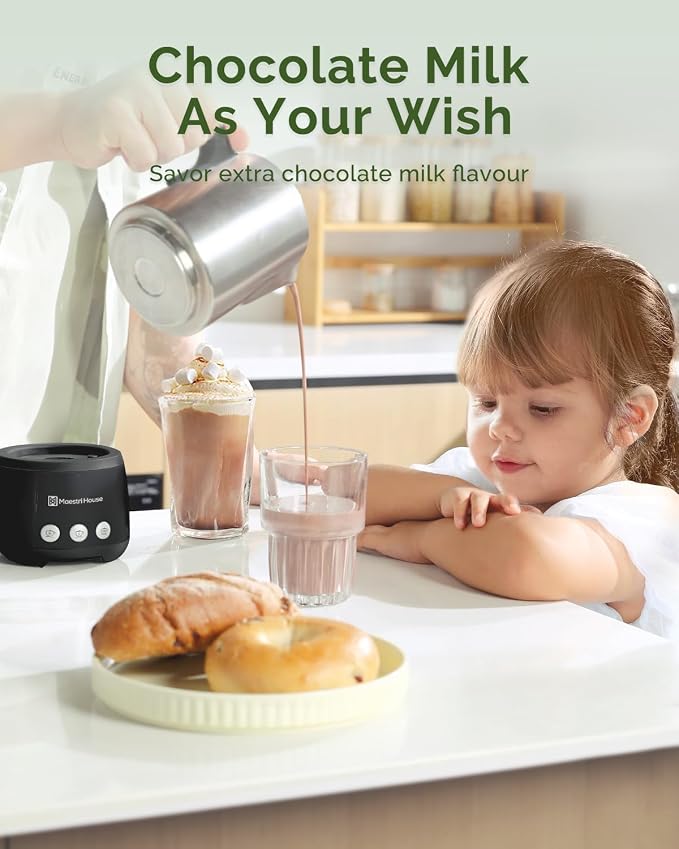 Maestri House 16.9OZDualFro 400 Electric Milk Steamer and Frother | 4-in-1 600W Smart Touch Control Hot and Cold Foam Maker, Memory Function for Latte, Cappuccinos, Milk, Chocolate Milk