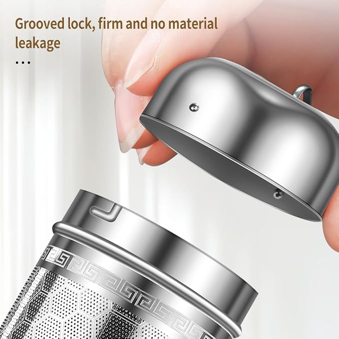 2 Pack 316 Stainless Steel Tea Infuser, Extra Fine Mesh Tea Strainers for Loose Tea, Tea Strainer with Extended Chain Hook, Tea Steeper (2 Pack - Small)