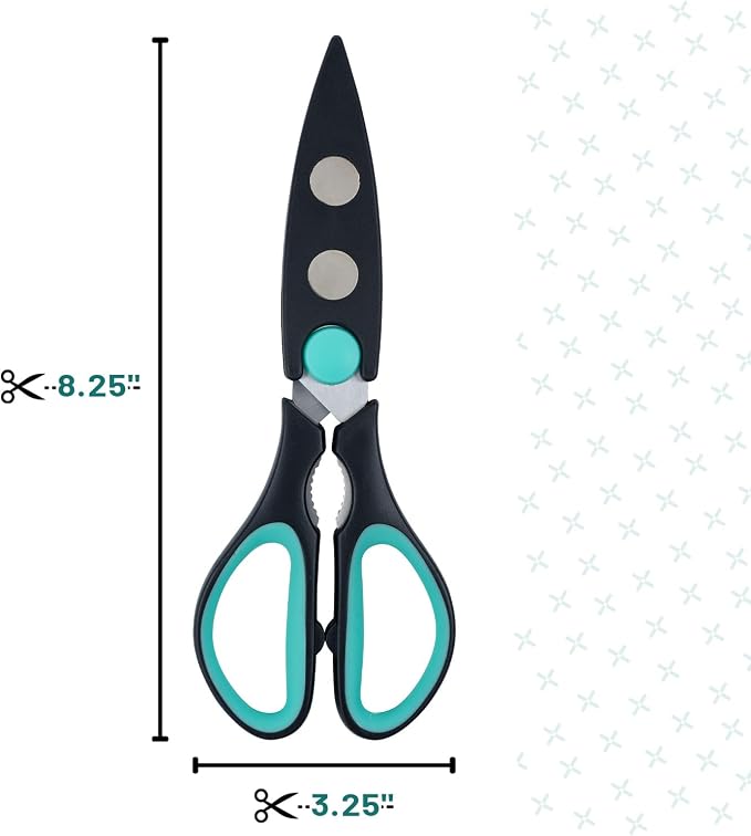 Mr. Pen- All Purpose Kitchen Shears with Protective Sheath, 8 Inch | Dishwasher Safe, Stainless Steel Food Scissors with Micro-Serrated Blades, Soft Grip Comfort Handle