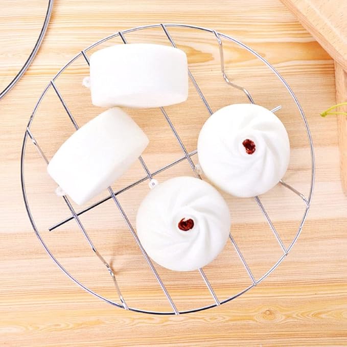 7 Inch Round Cooking Rack Air Fryer Rack Cooking Steaming 304 Stainless Steel Round Rack Cross Wire w Stand Cookware for Air Fryer Pressure Cooker Canning 2Pcs(2,7Inch)