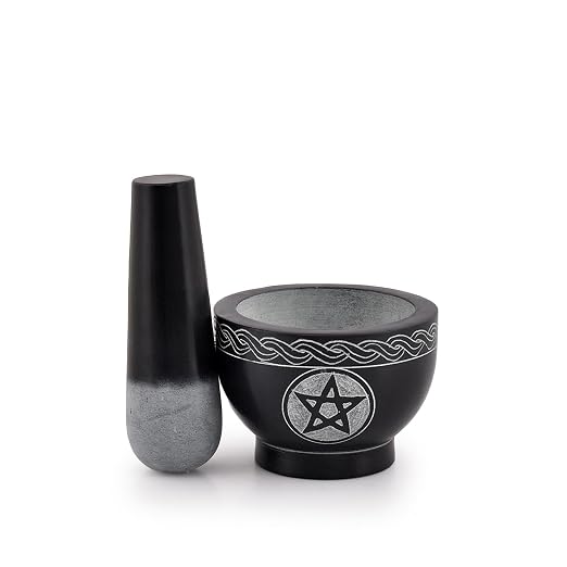 Mortar and Pestle Set Unique - Pestle and Mortar Bowl Solid Stone Grinder for Herbs Spice Guacamole Garlic Ginger Root
