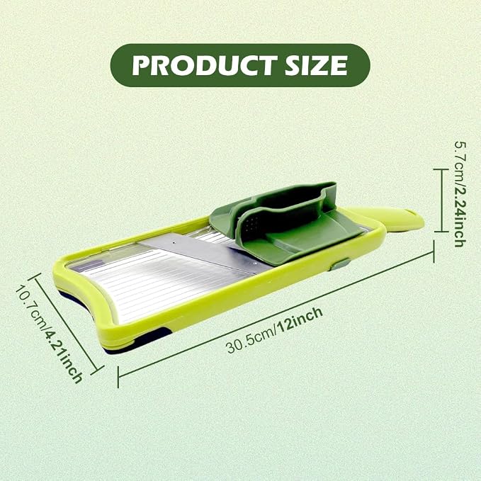 Multi Handheld Mandoline Slicer, Stainless Steel Professional Vegetable Slicer with Comfortable Grip, Vegetable Slicer for Potatoes, Onions, Cucumbers, Cheese, Easy to Clean