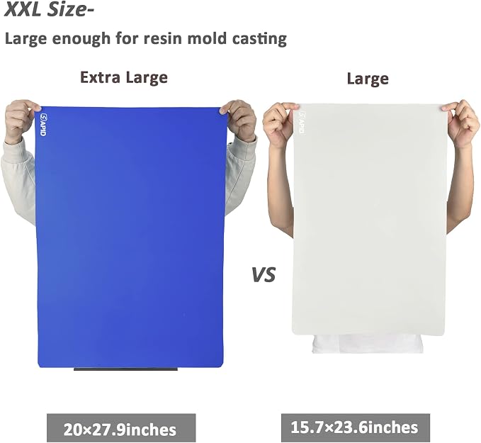 Sapid Large Silicone Sheet for Crafts Silicone Mat for Resin Art Painting | Extra Thick Jewelry Casting Mats,Nonstick Nonslip for Epoxy Resin,Art Painting,Heat-Resistant Counter Mat 20"x27.9" Dark Blue