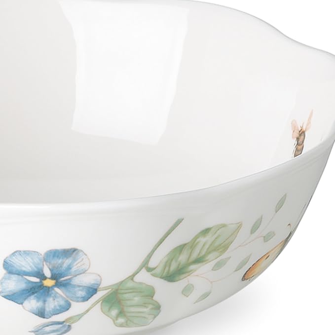 Lenox Butterfly Meadow All-Purpose Bowl, Salad Bowl | dishwasher safe | versatile for cereal, soup, or salad | multi-purpose bowl, gift for women, mixing bowls