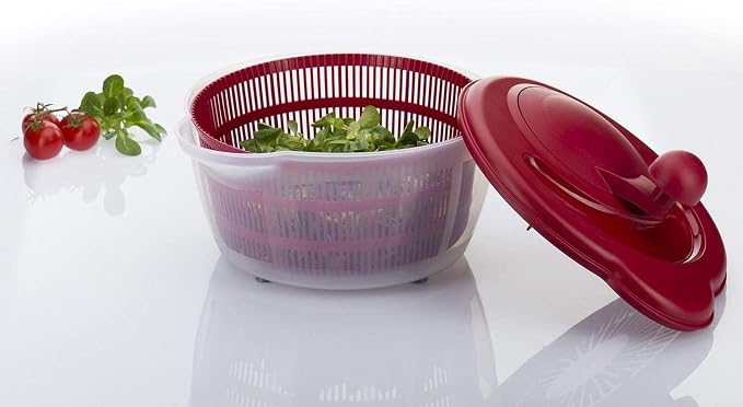 Westmark Germany Vegetable and Salad Spinner with Pouring Spout (Red)
