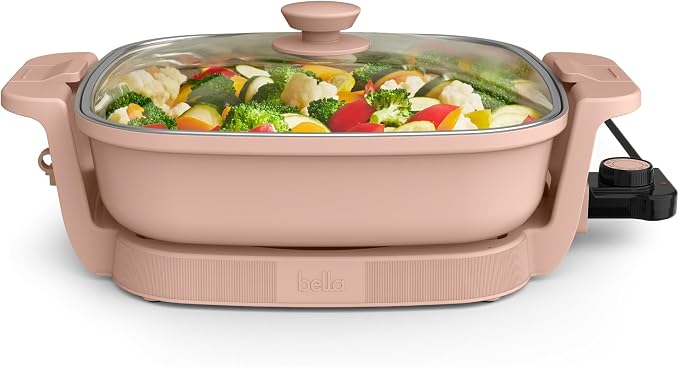 bella Fits-Anywhere™ SAUTE Make & Take Skillet, Non-Toxic Ceramic, Blossom
