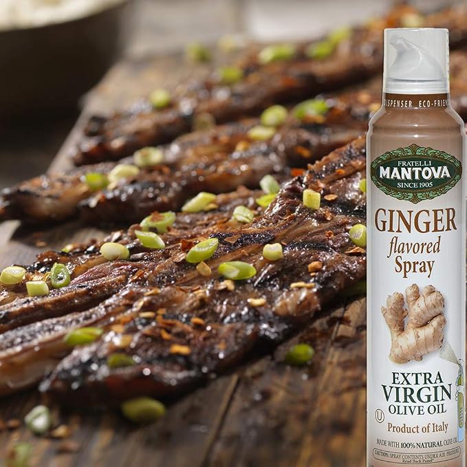 Mantova Spray Ginger Extra Virgin Olive Oil, 8 Ounce