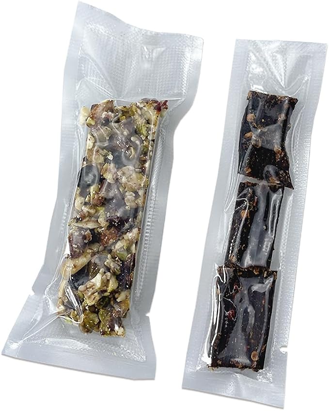 FERENLI 100 Pieces 2.76x7.87 inch (Usable Size 2.36x7.68 inch) Vacuum Sealer Bags for Food Storage Open Top Clear Plastic Flat Pouches Bulk Food Packaging Bags with Tear Notch