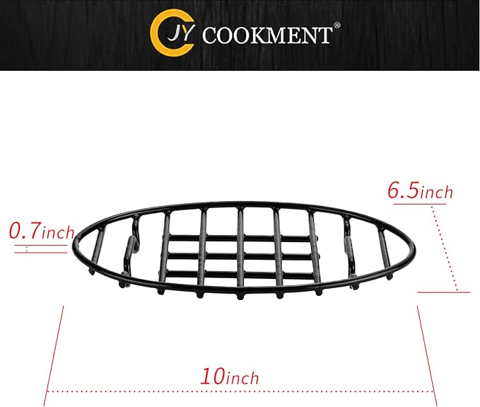 Cooling Roasting Rack with Integrated Feet, Enameled Coating, PTFE Free, Great for Cooking, Drying, Grilling, Dishwasher Safe (10inch*6.5inch)