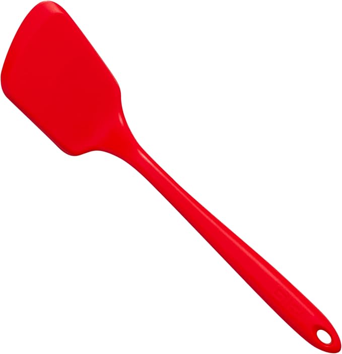GIR: Get It Right Silicone Kitchen Spatula Turner - Non-Toxic Cooking Utensils for Nonstick Cookware, Cooking and Baking, Mini Flip - 11IN - Red