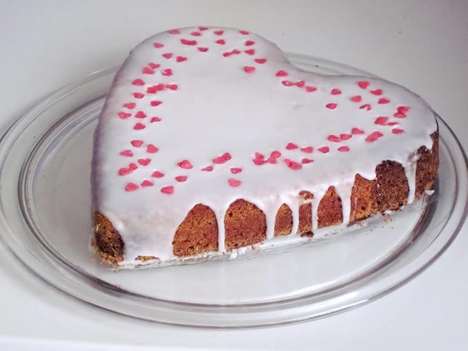 Set of 2 Heart-shaped cake pan, heart-shaped cake tin, aluminum, 8-inch heart-shaped, for weddings, parties, family and other occasions cake (8 x 2 Inch,Set of 2) | Aluminum, Wedding & Party Use, Bread & Chocolate Baking