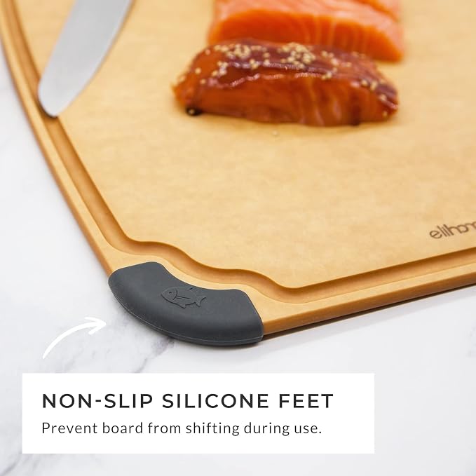 Essential Series 3-in-1 Cutting Board Set, Knife Friendly, Dishwasher Safe, Juice Groove, Reversible, Non-Porous, Eco-Friendly, Set of 3