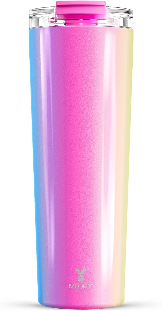 Meoky 30 oz Insulated Travel Coffee Mug: Leak Proof Lid, Carnival | Stainless Steel Coffee Tumbler, Keeps Hot for 8 Hours or Cold for 24 Hours, Fits in Car Cup Holder, BPA Free