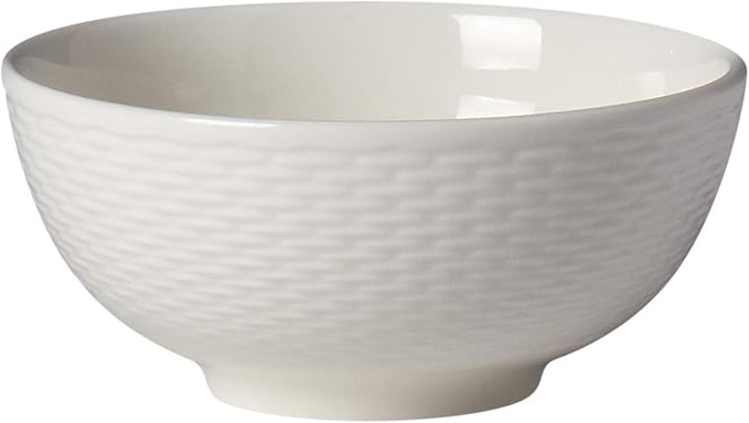 Tabletops Gallery Embossed Bone White Porcelain Round Dinnerware Collection- Chip Resistant Scratch Resistant, Dubai 12 Piece Dinnerware Set (Dinner Plate, Salad Plate, Cereal Bowl)