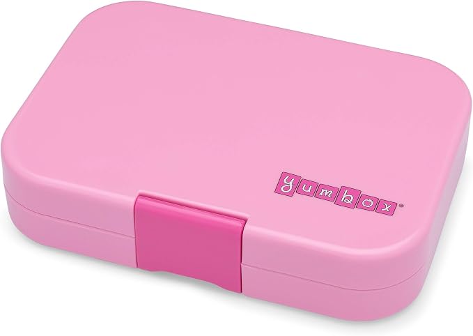 Yumbox Panino Leakproof Bento Lunch Box, Power Pink Rainbow | Sandwich-Friendly Tray, BPA-Free, Easy-Open Latch, Lightweight, Compact