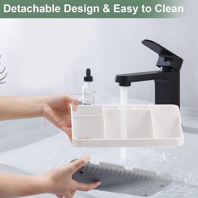 GFWARE Toothbrush Holders for Bathrooms Countertop Organizer - Kids Electric Toothbrush and Toothpaste Holder Detachable 7 Slots Tooth Brush Organization Bathroom Accessories Storage Vanity, White | Detachable Kids Electric Toothbrush and Toothpaste Ho...