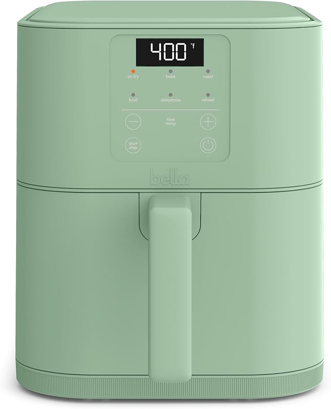 bella Fits-Anywhere™ 6qt Slim Air Fryer with Non-Toxic Ceramic, Seaglass