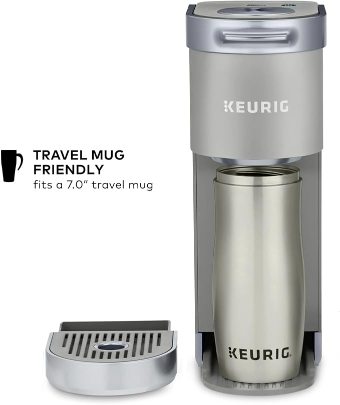 Keurig K-Mini Plus Single Serve K-Cup Pod Coffee Maker, with 6 to 12oz Brew Size,Gray (Renewed) | 6 to 12oz Brew Size