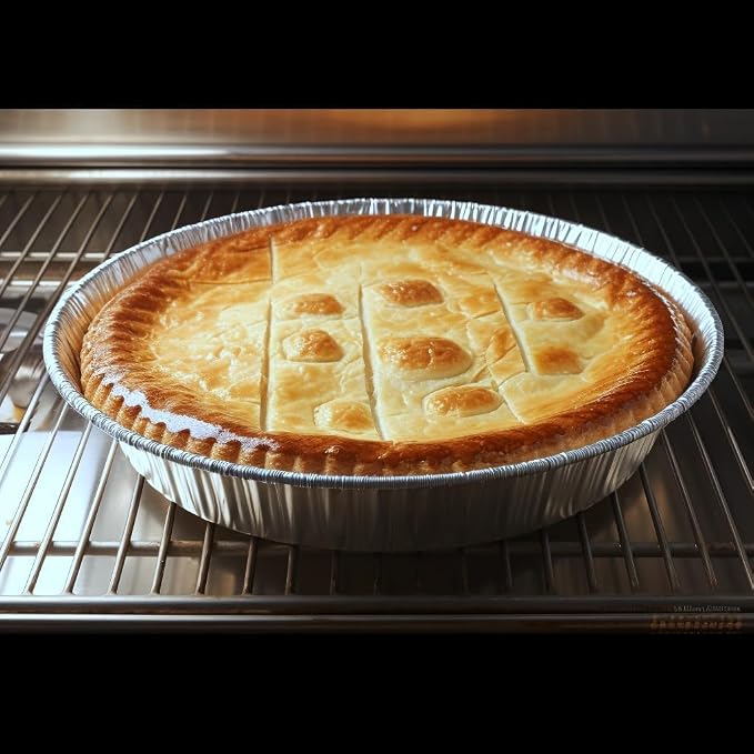 Round Aluminum Pans with Lids (30 Pack) - 7 Inch Disposable Pie Pans - Round Aluminum Foil For Baking, Grilling, Cooking, Storing, Prepping - Pie Tins with Lids