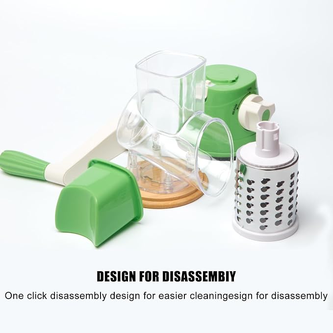 Cheese Grater Cheese Grater With Handle Rotary Cheese Grater With Handle Premium Rotary Cheese Grater With Hand Crank - Perfect For Family Chefs And Cheese Lovers (Green)