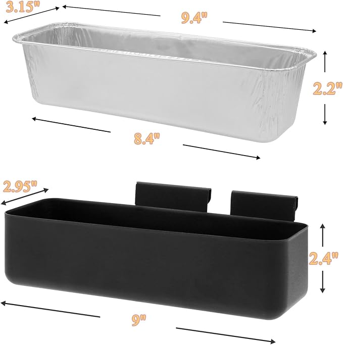 Grease Cup Catcher for Camp Chef SG Griddle Series with 15 Pack Liners | Includes steel holder + 10 foil liners; fits Camp Chef SG100/SG90/SG30/SG14; NOT for CCH right-drain models; 24 oz capacity