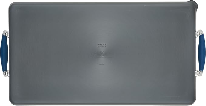 Anolon Advanced Home Hard Anodized Nonstick Double Burner/Flat Grill/Griddle Rack, 10 Inch x 18 Inch, Indigo