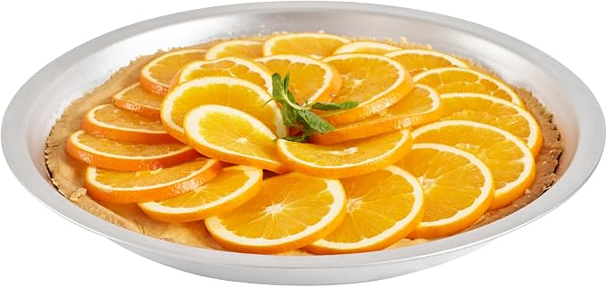 Restaurantware Aluminum Pie Pan 12 Count 12 Inch Round 1.25 Inch Deep Oven-Friendly Pie Tin, Lightweight Baking Pan, Silver Plate for Quiche, Fruit Pies, Home And Commercial Kitchens