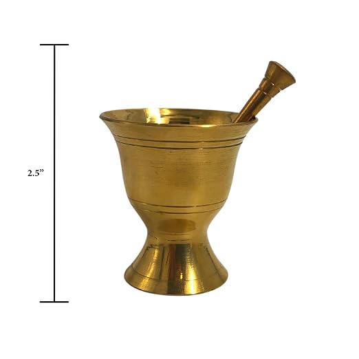 Solid Brass Vintage Mini Size Golden Mortar and Pestle Fully Decorational Kitchen Decor