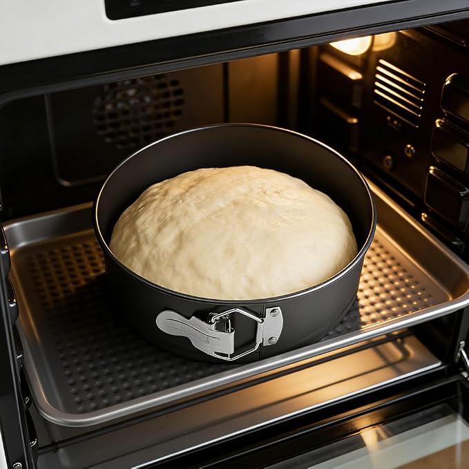 3pcs Springform Pan, 7,8,9 Inch Cheesecake Pans with Removable Bottom, Carbon Steel Baking Pans Nonstick Baking Tin Cake Mould for Small Pizza Pie (Circle Shape)