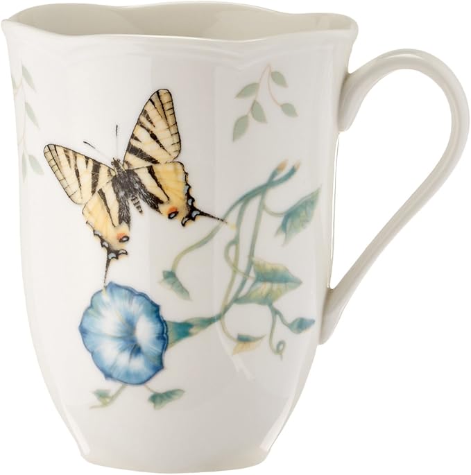 Lenox Butterfly Meadow Porcelain 18-Piece Dinnerware Set for 6 | ceramic, dishwasher safe, microwave safe | plates and bowls sets for kitchen and dining | 10.75 inch plate