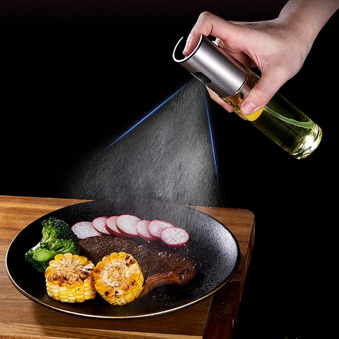 Olive Oil Sprayer for Cooking Oil Spritzer Mister for Air Fryer Canola Vinegar Vegetable Oil Portable Mini Bottle Kitchen Gadgets for BBQ/Pan/Salads/Baking (1 Pack with Scale)