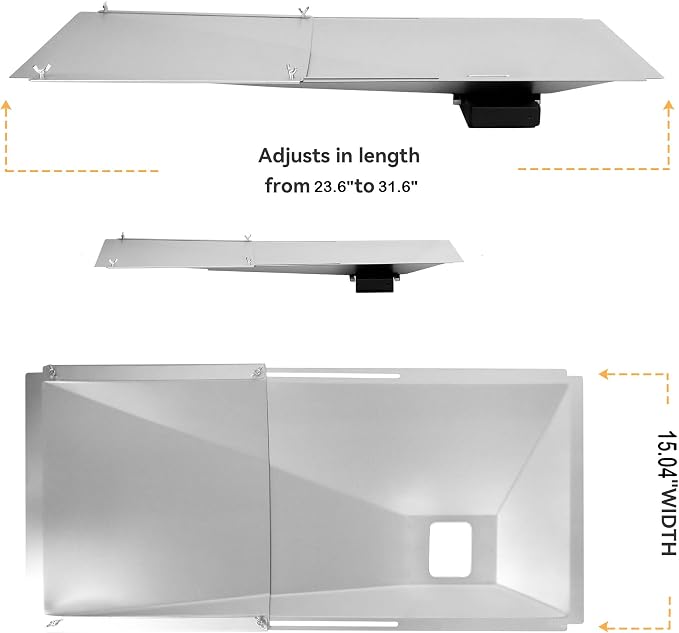 Adjustable Grease Tray with Catch Pan for Nexgrill 720-0888s 720-0888 720-0896, 3/4/5 Burner Gas Grill, Universal Drip Pan for Expert, Charbroil, Dynaglo, Kenmore, BHG, Grill Master Backyard Uniflame