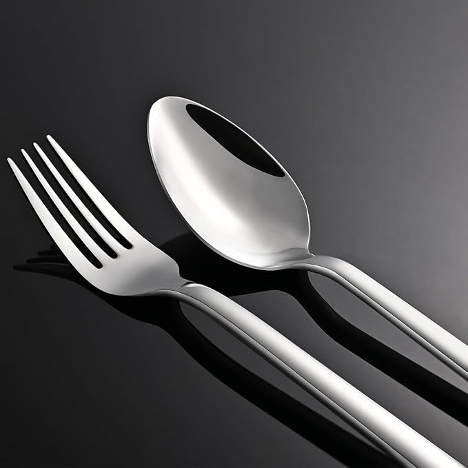 Silverware Set, 10 Piece Flatware Cutlery Set for 2, 18/10 Stainless Steel Silverware Mirror Polished Dishwasher Safe for Home, Restaurant, Wedding, Party