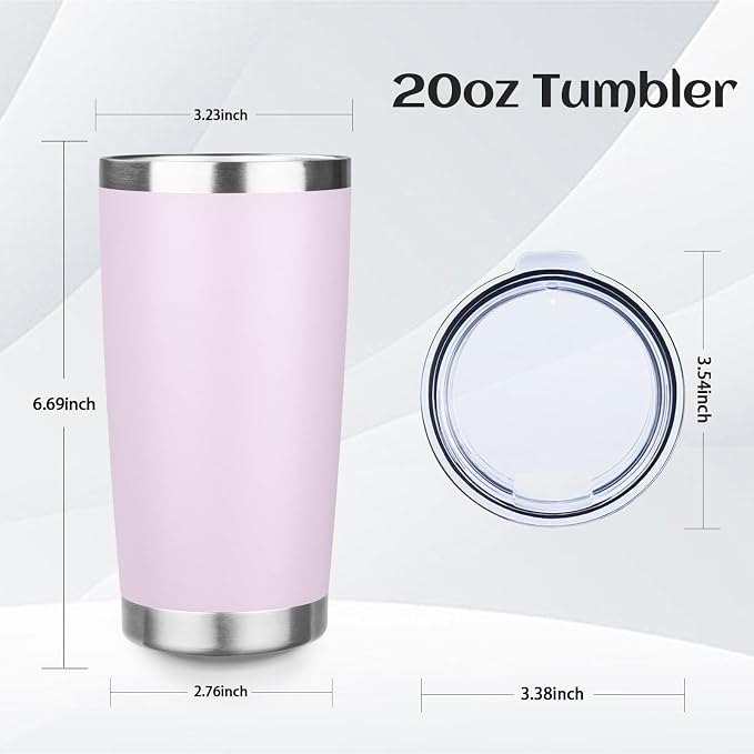 StarSpeed 4 Pack 20oz Stainless Steel Travel Coffee Tumbler,Pink Series | Travel Coffee Mug Bulk,Spill-proof Lid,Double Wall,BPA-free Travel Cups,Insulated Cup Fits Car Cupholders