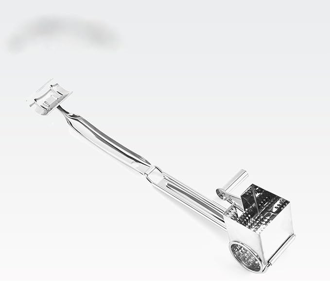 Handheld Cheese Grater Shredder, Stainless Steel | Effortless Hand Crank Rotary Design - Quickly Prep Parmesan, Vegetables, Nuts for Salads, Pasta & & Easy-Clean Kitchen Tool