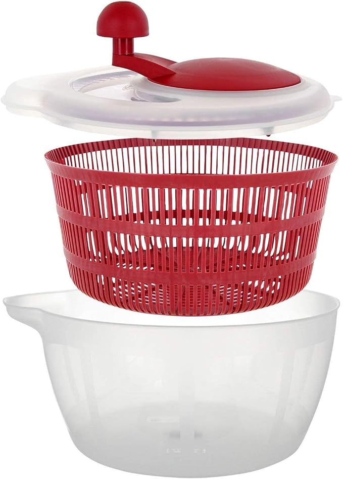 Westmark Germany Vegetable and Salad Spinner with Pouring Spout (Red/Clear)